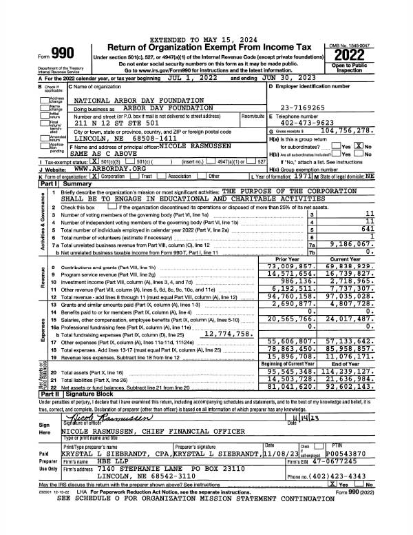 tax return document preview